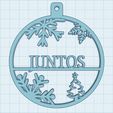 JUNTOS-BALL.jpg CHRISTMAS TREE ORNAMENT WITH THE WORD "TOGETHER".