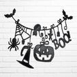 OSOQ4234.jpg Spooky Halloween Sign, Jack O Lantern 2D Wall Art, STL & SVG