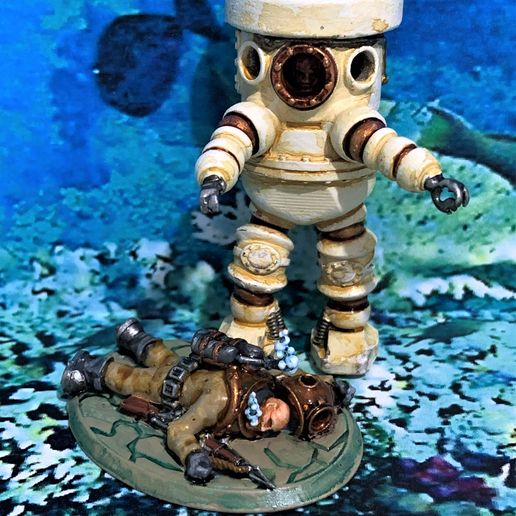 Free STL file 28mm Dead / Dying Diver with Harpoon Gun - Casualty・3D ...