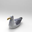 seagul5.jpg 1/32 Scale Swimming Seagull - Realistic Coastal Bird Figure for Slot Car Diorama, Beach Scene & Miniature Display
