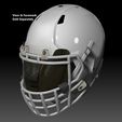 BPR_Composite2b.jpg NFL Fottball Helmet Riddell Speed with Padding 3D Model