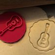 kytara2.jpg Cookie stamp + cutter -  Guitar