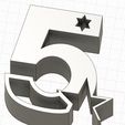 Number-5.jpg Free STL file Number 5・3D print design to download