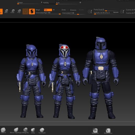 Download File Star Wars Stl The Mandalorian Bo Katan And Crew Obj Kenner Style Action Figure 3d Print Template Cults
