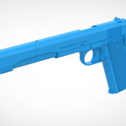 2.25.jpg Colt M1911A1 du film Hitman Agent 47 Modèle d'impression 3D à l'échelle 1:12