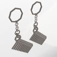 Wireframe-Low-50.jpg Porte-clés à peigne. Impression sur place avec 3MF inclus. (Pas de supports ni de radeaux)