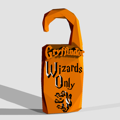 gryffindor.png Fichier STL "WIZARDS ONLY" - Gryffindor HOUSE - HARRY POTTER - DO NOT DISTURB・Modèle pour impression 3D à télécharger