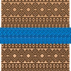 5665656.jpg Fichier 3D Rouleau d'argile à motifs grecs / rouleau de poterie / rouleau d'argile à motifs aztèques / imprimeur de motifs ethniques・Design pour imprimante 3D à télécharger