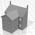 Terrace LRR 2f-01.jpg N Gauge Low Relief Rear Terraced House With Single Storey Extension Two