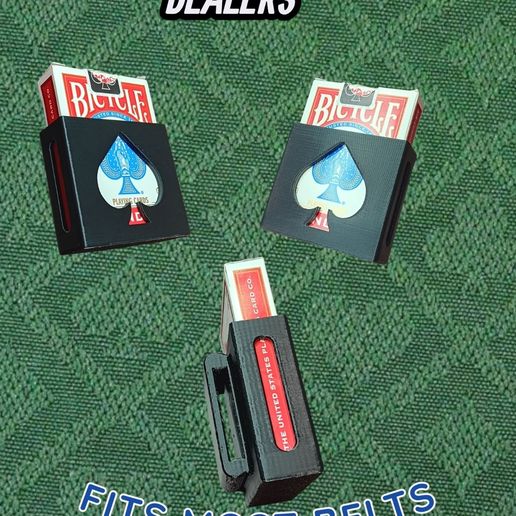 🚲 Playing Card Deck Holder STL – Bicycle Deck Case with Belt Loop