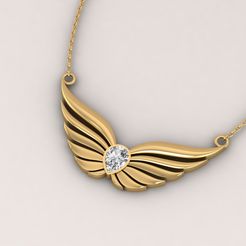 1.jpg Fichier 3D Pendentif Ailes en diamant 0115・Modèle pour imprimante 3D à télécharger