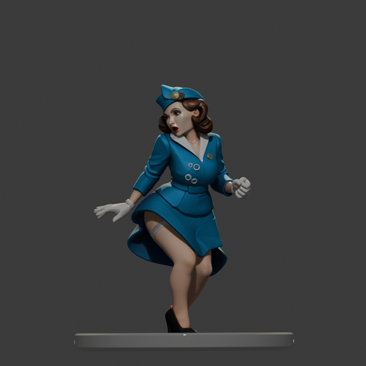Stewardess Girl posing 35 v1