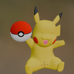 Pikachutopile.png Pikachu with pokemon ball