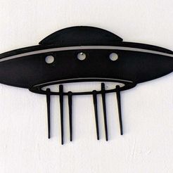 meOvni.jpg Download free STL file UFO 2D for wall • 3D print object, miguelonmex