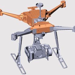 01.jpg STL-Datei FOLDING QUADCOPTER 700 FRAME with steadycam kostenlos・Design für 3D-Drucker zum herunterladen