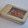 metal gift box2.JPG Free STL file LOVE shaped usb flash drive case with keychain・3D printer design to download