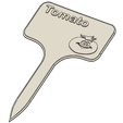 Tomate_US_3.png STL-Datei Tomato Signs / Labels for garden・Design zum Herunterladen und 3D-Drucken