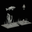 bass-R-22.png two bass scenery in underwather for 3d print detailed texture