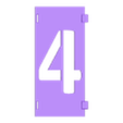 4.stl Stencil numbers for Spray Paints - silhouette numbers