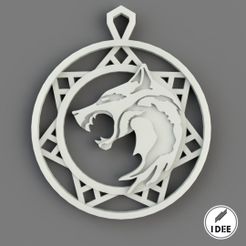 71.jpg Archivo STL Medallón de la Escuela del Lobo de Vesemir - The Witcher Netflix・Objeto imprimible en 3D para descargar