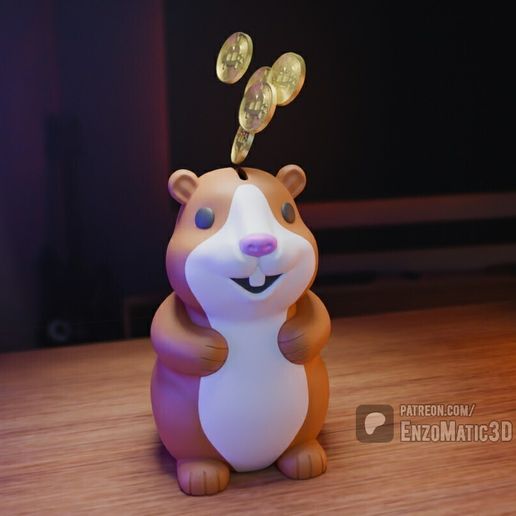 guinea pig - piggy bank, money box - 3MF, STL - Print in place, No Support