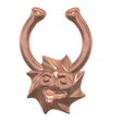 Fem-jewel-56-v1-03.png STL file fake Nose hook "Incubus" FAKE NIPPLE Clamps Pendant PIERCING Female Septum Barbaella male Non-Piercing Body Jewellery Bondage Weight femJ-56 3d print cnc・3D printable model to download
