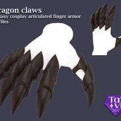 1.jpg Dragon claws fantasy cosplay articulated finger armor stl files