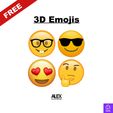Image.jpg Free STL file 3D Emoji Face Icons・3D printable object to download