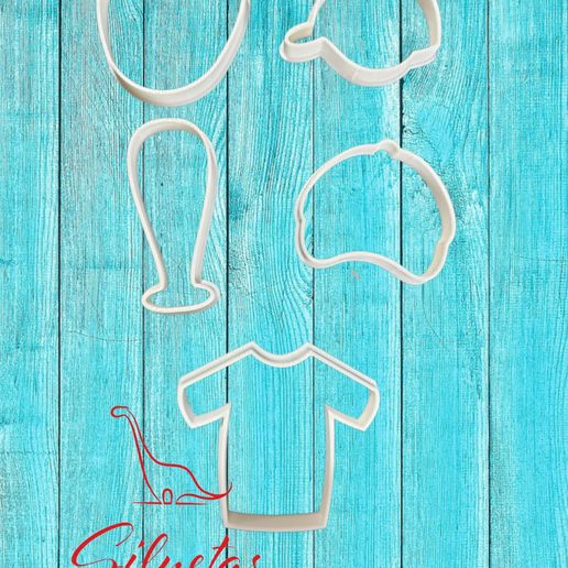 Cookie Baseball Set 3D model