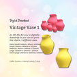 Cover-7.png Vintage Vase 1 STL File - Digital Download -5 Sizes- Homeware, Minimalist Modern Design