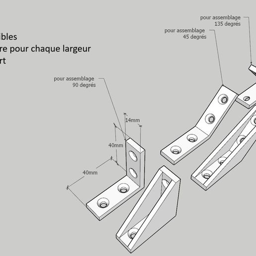 Assembly brackets pack 3D model