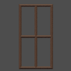 RectangleWindow-01.png Fichier 3D gratuit Cadre de fenêtre en bois Rectangle (échelle 28mm)・Modèle pour impression 3D à télécharger