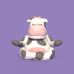 YogaCow1.png Archivo 3D Vaca Yoga・Modelo de impresora 3D para descargar