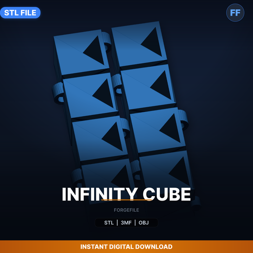 Infinity Cube Fidget, Print in Place, Hinged Folding - 3D Printable STL File
