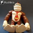 Image-3.png Flexi Donkey Kong, Articulated fidget figure, 3mf included