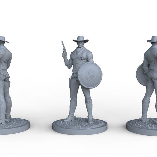 captain-america-western.jpg Estatua del Capitán América Vaquero STL