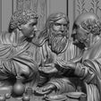 b09.jpg Last Supper basrelief Jesus last dinner 3D print model