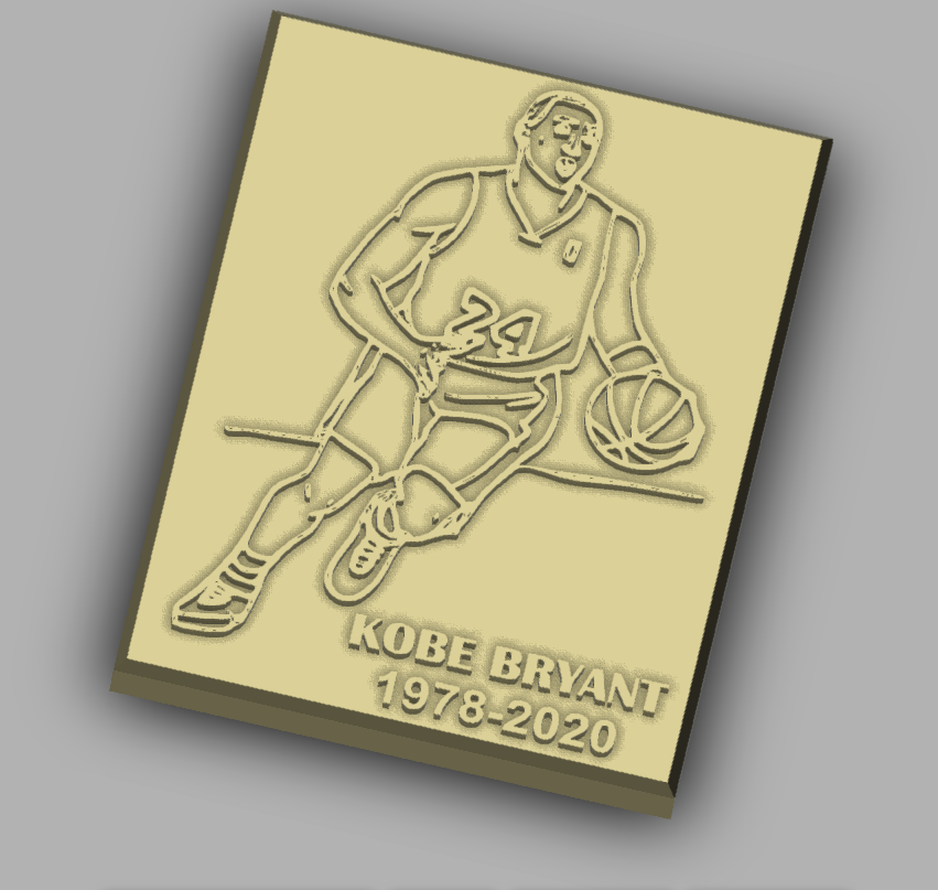 Kobe.png Free STL file Kobe Memorial Plaque・3D print object to download, ToriLeighR