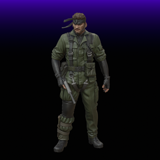 Metal Gear Solid Solid Snake Stealth Warrior STL Figure