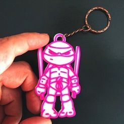 061291452068f214f5228d664887d1bf_preview_featured.jpg Free STL file Ninja Turtle Key Ring・3D printing idea to download