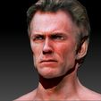 0012_Layer 17.jpg Clint Eastwood textured 3d print bust