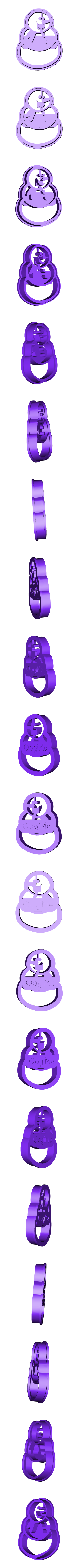 Snowman__Cookie_Cutter.STL Резак для печенья в виде снеговика