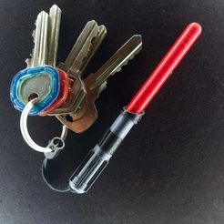 WhatsApp-Image-2022-07-07-at-8.16.44-PM-Edit.jpg STL file Star Wars laser sword keychain - Starwars lightsaber keychain・3D print design to download