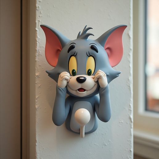 Wall Mounted Cat Hook Decorative Organizer for Keys Accessories