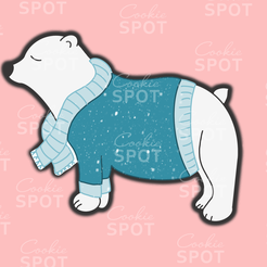 Untitled_Artwork-4.png STL file Polar Bear Christmas Cookie Cutter・3D printer model to download