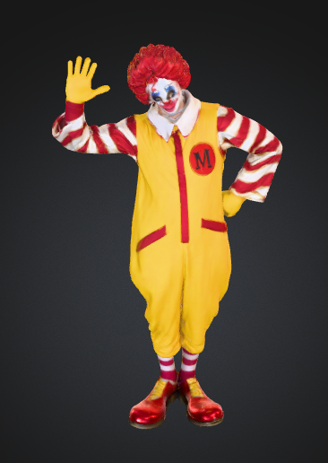 ronald mcdonald wig png