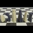 minimalist chess.jpg 3d Printable Modern Chess Set STL OBJ 3MF 3D print model