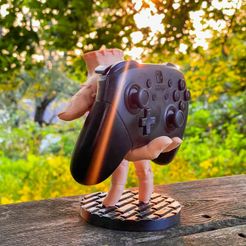 image_6483441-1.jpg Archivo STL CONTROLLER HOLDER / Thing addams family - joystick holder・Objeto imprimible en 3D para descargar