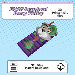 Roxy-Talky.png Roxy Talky 3D Print File Inspired by Five Nights at Freddy's | STL for Cosplay