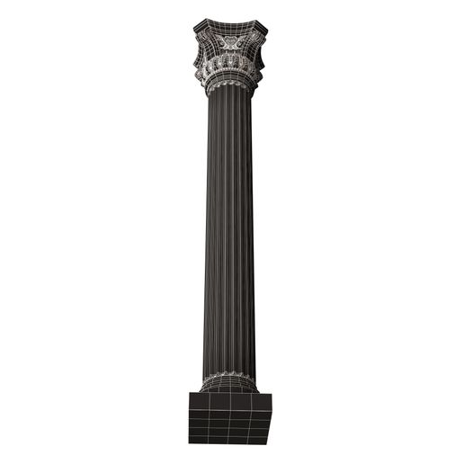 Wireframe-Low-Column-Capital-01003-5.jpg Column Capital 01003